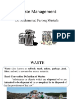 Waste Management: Dr. Muhammad Farooq Mustafa