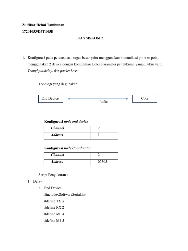 LoRa Communication Configuration Guide | PDF | Networks ...