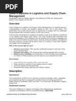 Level 4 Diploma in Logistics and Supply Chain Management