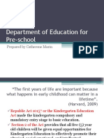 Department of Education For Pre-School