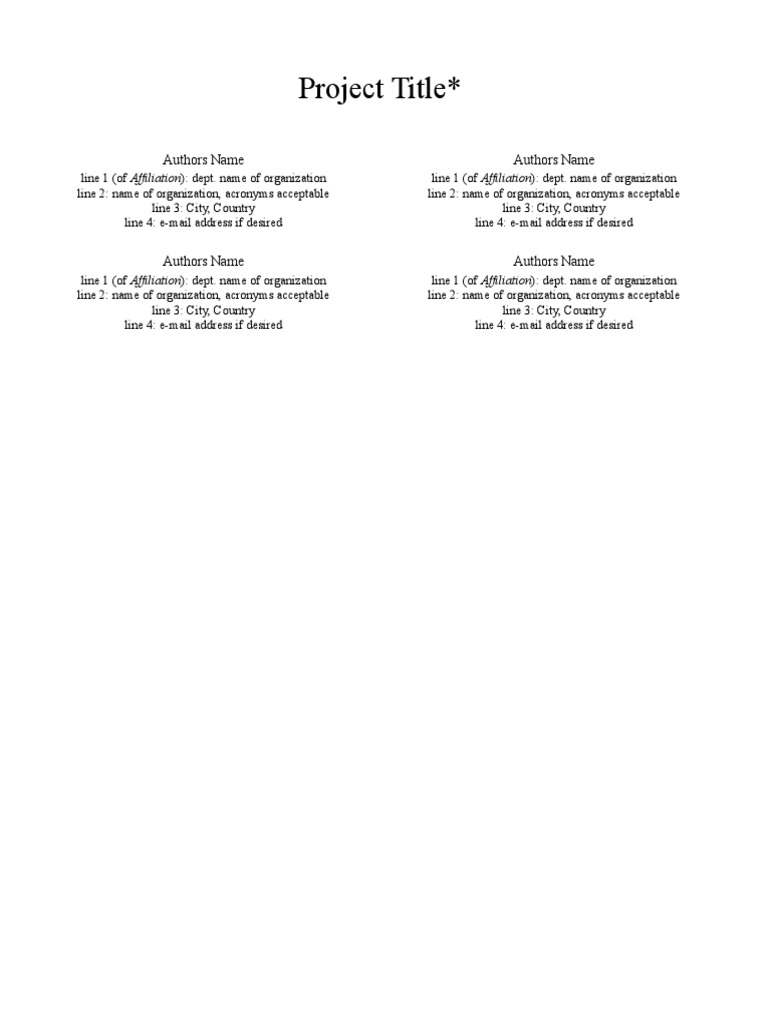 Project Title : Authors Name Authors Name | PDF | Prototype | Newspapers