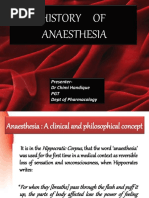 History of Anesthesia