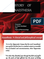 HISTORY OF ANAESTHESIA