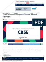Notes CBSE Class 12 Physics Notes _ Atomic Physics.