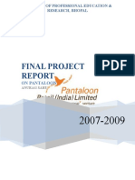 Project report on Pantaloon 