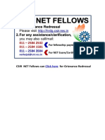 CSIR NET Fellows Can For Grievance Redressal: Click Here