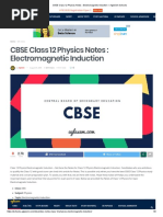 Class 12 Physics Notes - Electromagnetic Induction