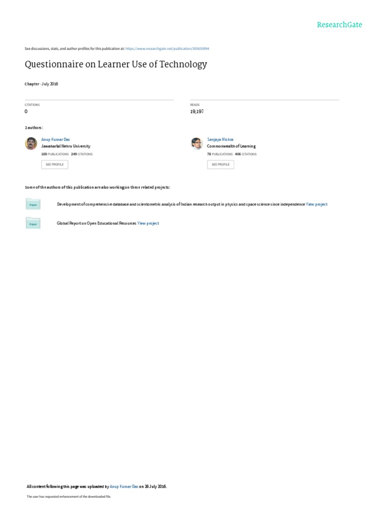 2016 TELI Handbook Q1 PDF Internet Access Massive Open Online Course