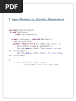 1.java Classes To Explain Inheritance: Package Class Float Class Extends Int Public Static Void New