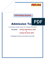 Fiitjee Information Booklet