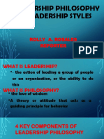 Leadership Philosophy & Leadership Styles: Rolly A. Rosales Reporter