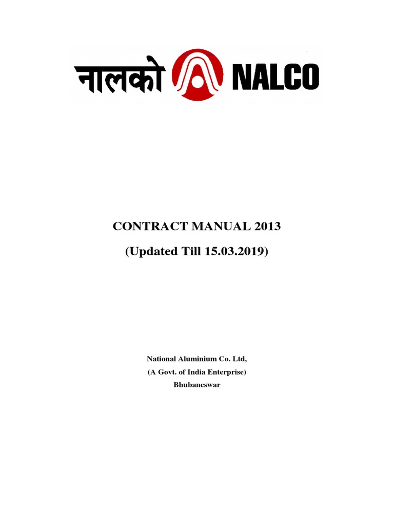 NALCO Contract Manual2013 PDF Specification (Technical Standard