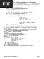 Examples On Mathematical Induction: Divisibility 9: Created by Mr. Francis Hung Last Updated: July 20, 2015