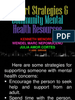Support Strategies & Community Mental Health Resources