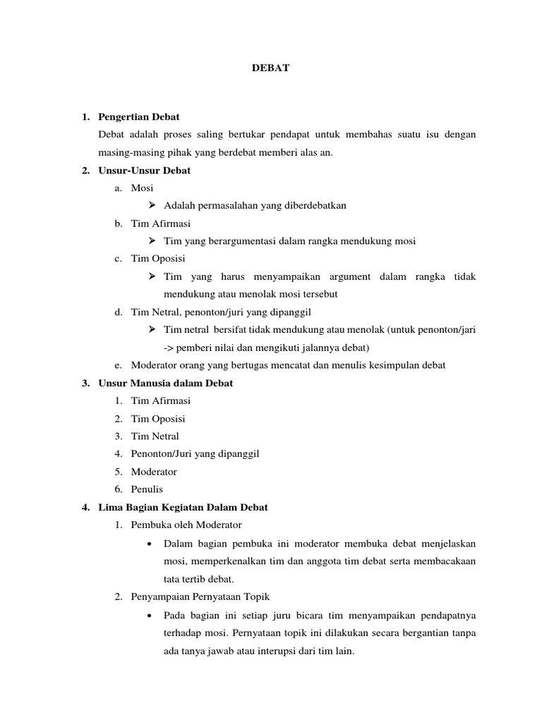 Struktur dan Cara Debat yang Efektif | PDF