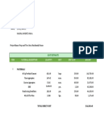 Cost Estimate: Item Material Description Quantity Unit Unit Cost Amount