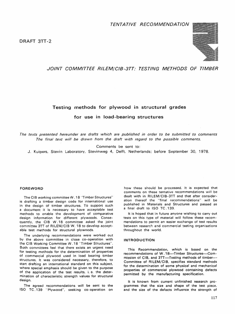 for Standard Testing Methods of Physical and Mechanical