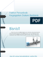 Faktor Penyebab Kegagalan Dalam Berbisnis