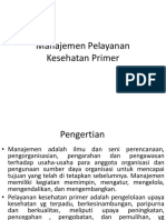 Manajemen Pelayanan Kesehatan Primer