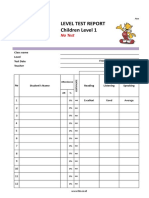 Level Test Report Children Level 1