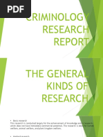 Criminology Research Report