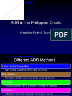 ADR in The Philippine Courts: Geraldine Faith A. Econg