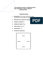 Formatos Oficiales para La Presentación Del Proyecto y de La Tesis de Licenciatura - Nuevo