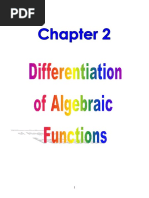 Chapter 2 - Lecture - Differentiation of Algebraic Functions