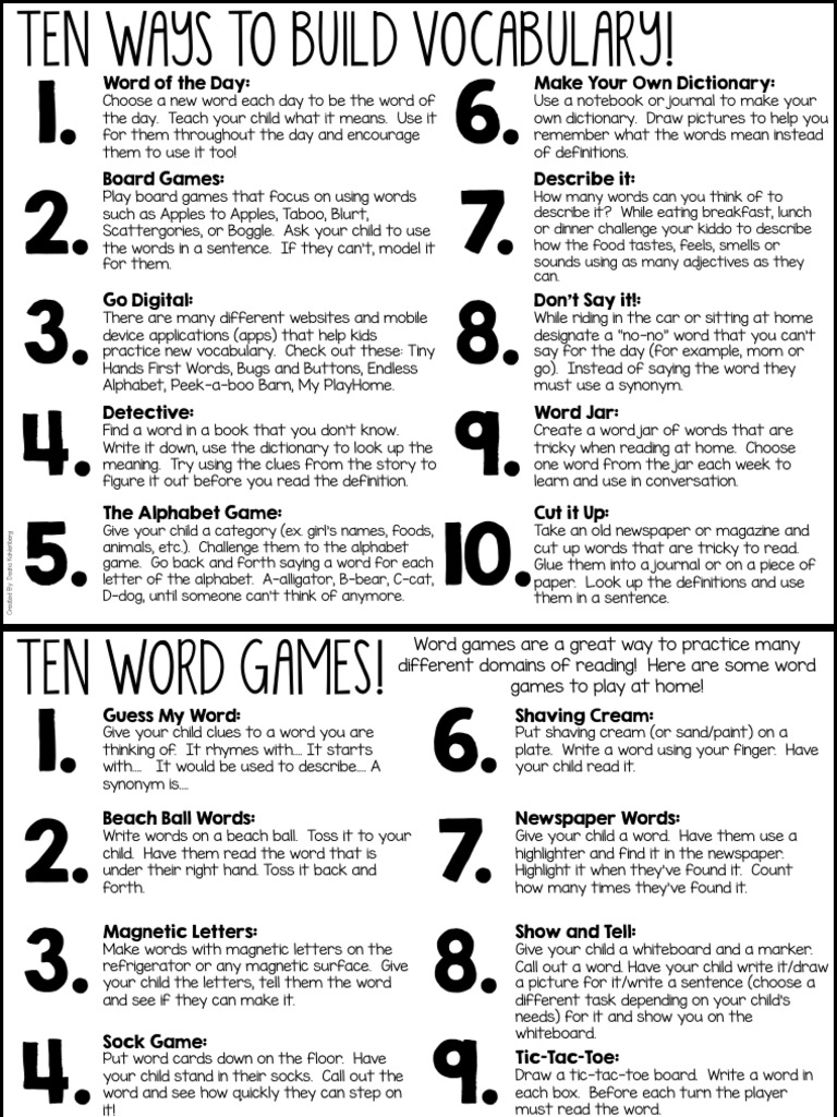 10 Ways To Word