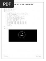 Code:: 01. Write A Program in C To Draw A Smiley Face