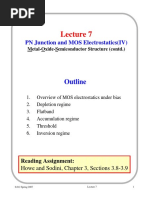 Outline: PN Junction and MOS Electrostatics (IV)