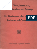 War Gases, Incendiaries, Infernal Machines and Sabotage and Fire Fighting As Applied To Military Explosives and Ammunition