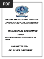 Managerial Economics: Submitted To