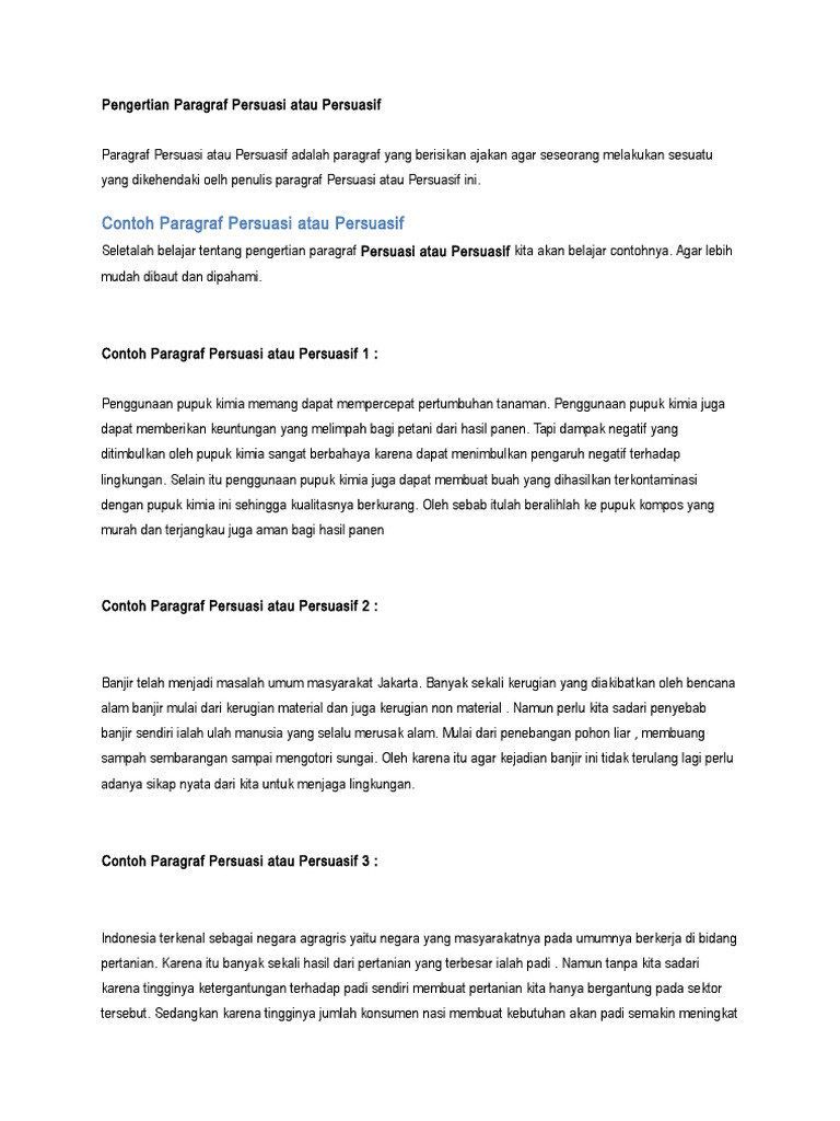 Contoh Teks Persuasif Tentang Bencana Alam Banjir Kumpulan Teks Ceramah Kultum Puisi Pantun Dll