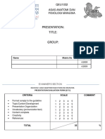 Presentation: Title: Group:: QEU1032 Asas Anatomi Dan Fisiologi Manusia