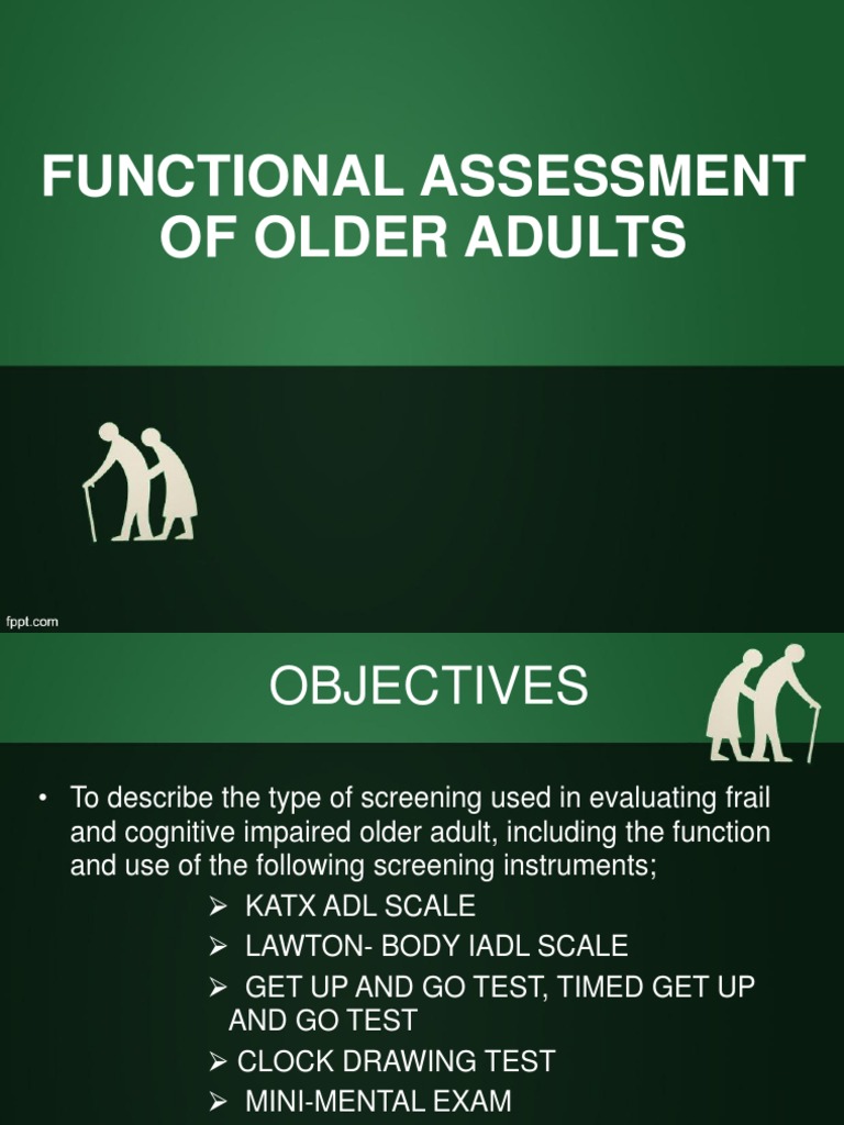Functional Assessment in Older Adults | PDF | Visual Impairment ...