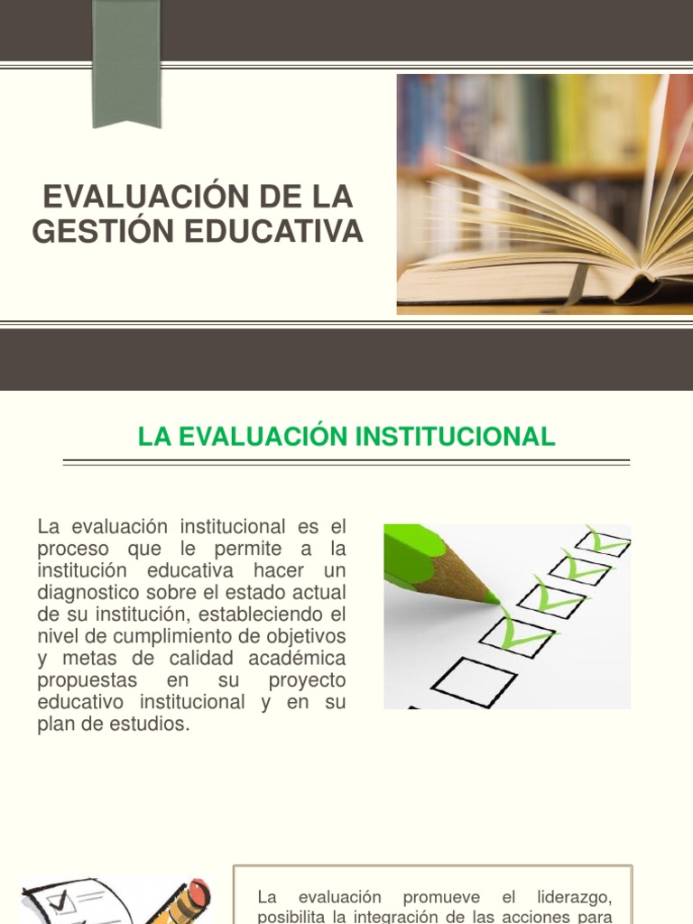 Evaluación de la Gestión Educativa | PDF | Evaluación | Plan de estudios