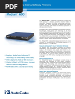 Mediant 600: Audiocodes Cpe & Access Gateway Products