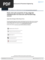 Static and Cyclic Properties of Clay Subgrade Stabilised With Rice Husk Ash and Portland Slag Cement