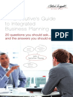 Executives Guide To Integrated Business Planning 20 Questions