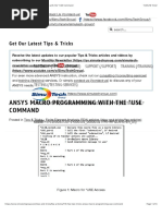 Ansys Macro Programming With The Use Command: Get Our Latest Tips & Tricks