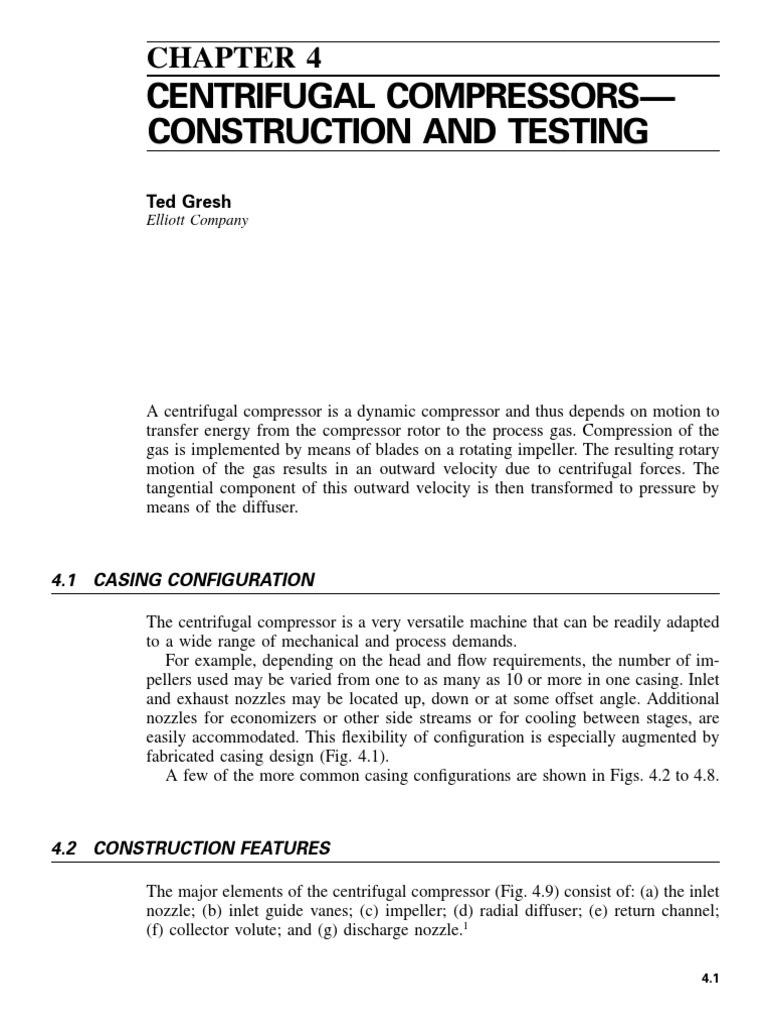 Centrifugal Compressor Construction Overview | PDF | Mechanical ...