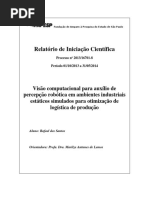 Visão computacional para auxílio de percepção robótica em ambientes industriais estáticos simulados para otimização de logística de produção