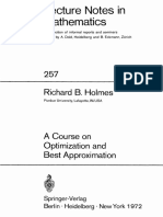 (Lecture Notes in Mathematics 257) Richard B. Holmes (Auth.) - A Course On Optimization and Best Approximation-Springer-Verlag Berlin Heidelberg (1972)