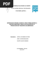 Informe Resina Urea-Formaldehido a Partir de Metanol