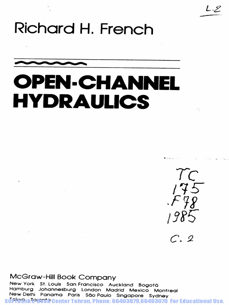 Open Channel Hydraulics (Scan) Richard H. H. French McGrawHill