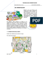 Tecnicas Elementales de Orientacion. Brújula y Mapa.