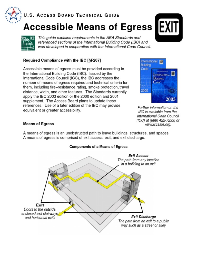 Accessible Means of Egress: U.S. A B T G | PDF | Stairs | Accessibility