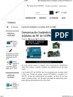 Comunicación Inalámbrica Con Módulos de RF de 433Mhz