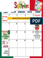 Calendario Septiembre